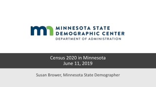 Census 2020 in Minnesota June 11, 2019