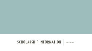 Scholarship information