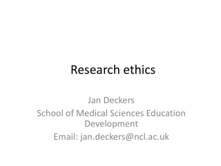 Research ethics