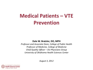 Medical Patients – VTE Prevention