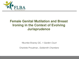 Female Genital Mutilation and Breast Ironing in the Context of Evolving Jurisprudence