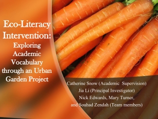 Eco-Literacy Intervention: Exploring Academic Vocabulary through an Urban Garden Project