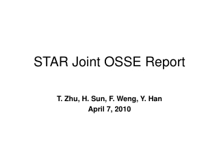 STAR Joint OSSE Report
