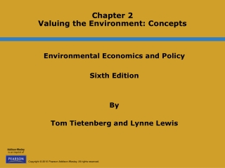 Chapter 2 Valuing the Environment: Concepts