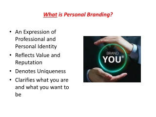 What is Personal Branding?