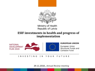 ESIF investments in health and progress of implementation