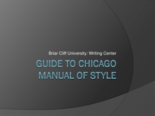 Guide to Chicago manual of style