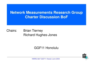 Network Measurements Research Group Charter Discussion BoF