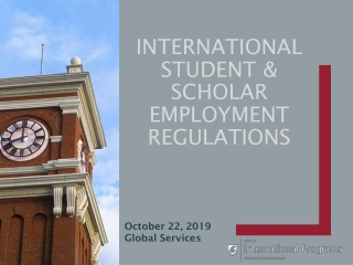 International Student & Scholar Employment Regulations