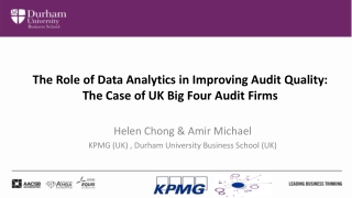 The Role of Data Analytics in Improving Audit Quality: The Case of UK Big Four Audit Firms