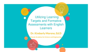 Utilizing Learning Targets and Formative Assessments with English Learners