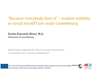 “Because everybody does it” – student mobility as social norm ? Case study Luxembourg