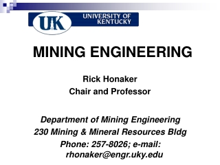 MINING ENGINEERING