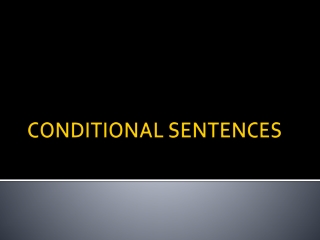 CONDITIONAL SENTENCES