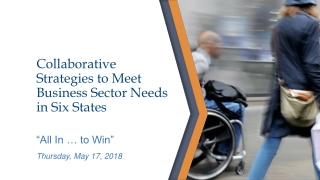 Collaborative Strategies to Meet Business Sector Needs in Six States