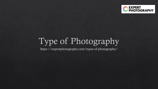 Type of Photography