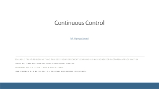 Continuous Control M. Hamza Javed