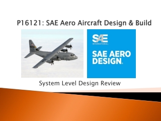 P16121: SAE Aero Aircraft Design &amp; Build