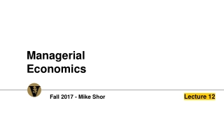 Managerial Economics