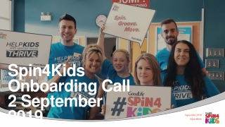 Spin4Kids Onboarding Call 2 September 2019