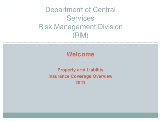 Department of Central Services Risk Management Division (RM)