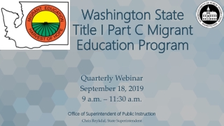 Washington State Title I Part C Migrant Education Program