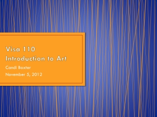 Visa 110 Introduction to Art