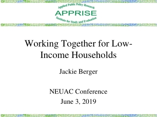Working Together for Low-Income Households