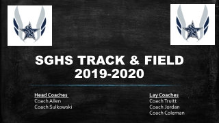 SGHS TRACK &amp; FIELD 2019-2020