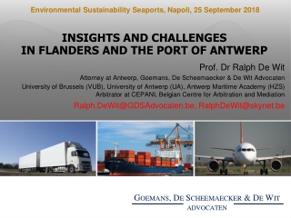 INSIGHTS AND CHALLENGES IN FLANDERS AND THE PORT OF ANTWERP