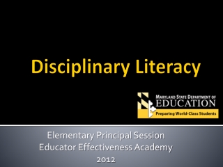 Disciplinary Literacy