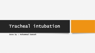 Tracheal intubation