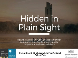 Commitment 5.2 of Australia's First National Action Plan