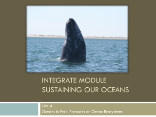 InTeGrate Module Sustaining Our Oceans