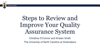 Steps to Review and Improve Your Quality Assurance System