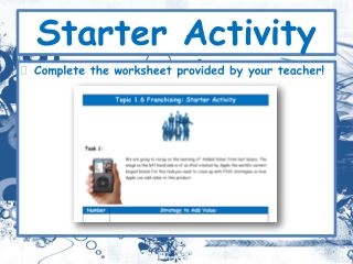 Starter Activity