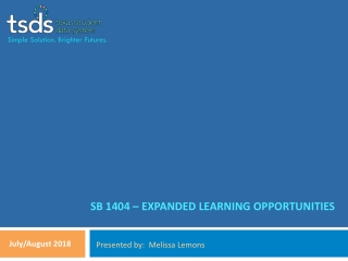 SB 1404 – Expanded Learning Opportunities