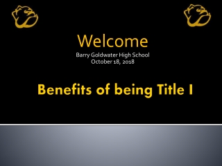 Benefits of being Title I