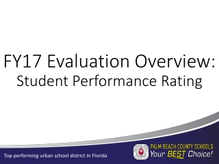 FY17 Evaluation Overview: Student Performance Rating