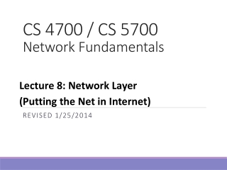 CS 4700 / CS 5700 Network Fundamentals