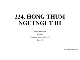 224. HONG THUM NGETNGUT HI