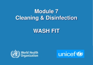 Module 7 Cleaning &amp; Disinfection WASH FIT