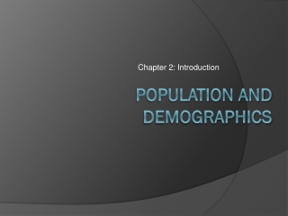 Population and Demographics