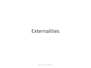 Externalities