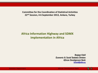 Africa Information Highway and SDMX implementation in Africa