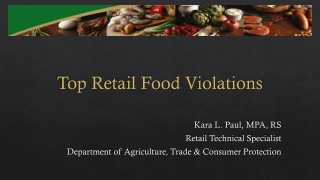 Top Retail Food Violations