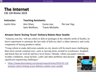 The Internet CSE 120 Winter 2019