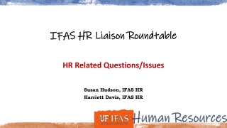 IFAS HR Liaison Roundtable