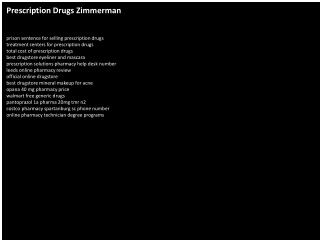 Prescription Drugs Zimmerman