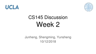 CS145 Discussion Week 2